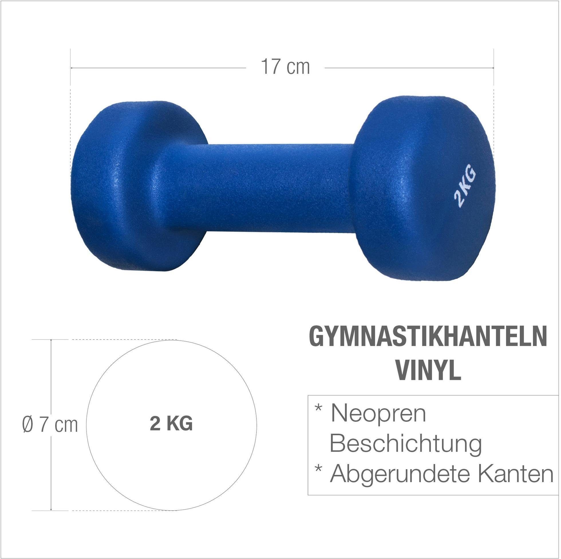 GORILLA SPORTS Hantel-Set Gymnastikhanteln Vinyl Royal 4 kg - 2 x 2 kg, (Set)