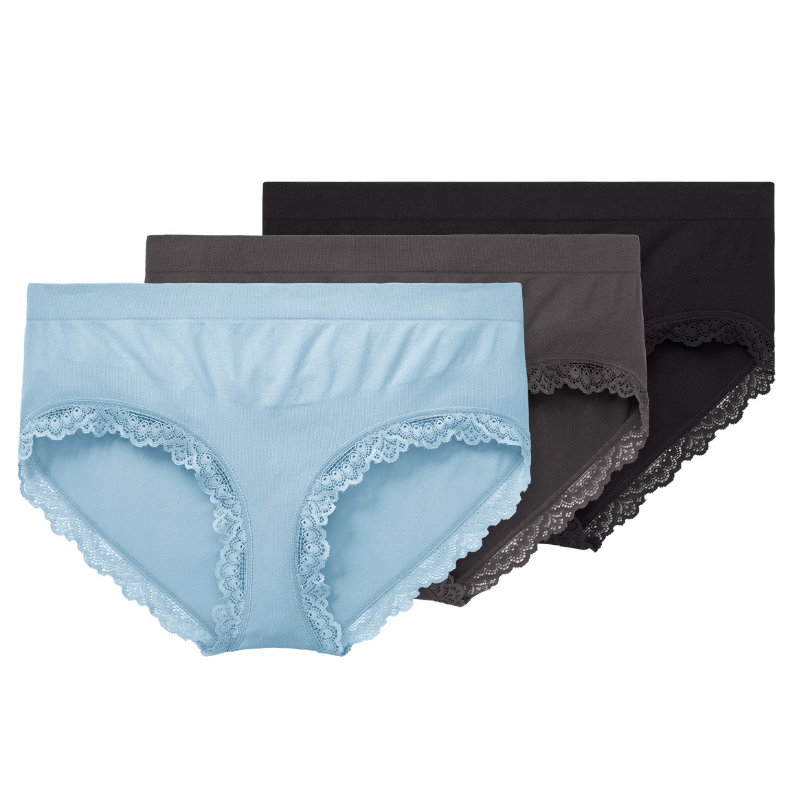 3 Damen Umstands-Slips mit Spitze