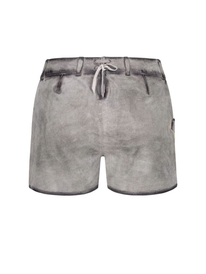 Nübler Lederhose Hotpant Tiana in Silber günstig kaufen