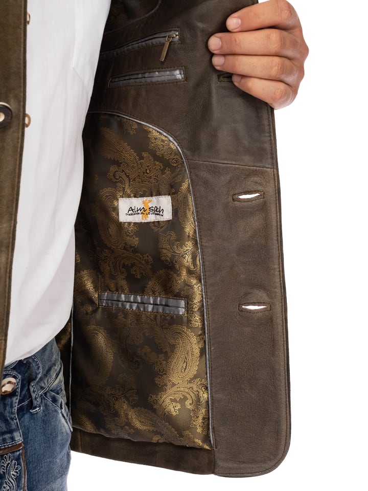 Almsach Lederjacke HE-2550-ZV91 in braun günstig kaufen