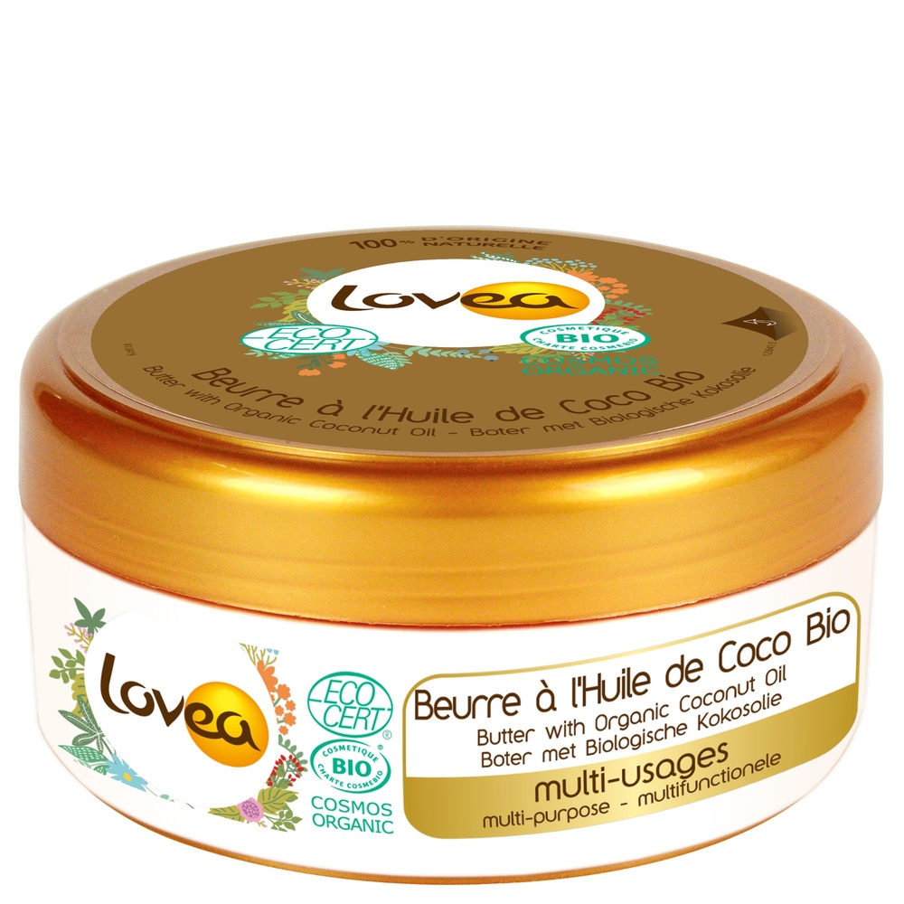 lovea Beurre à l'Huile de Coco Bio Multi-usages Certifié BIO Beurre de Coco