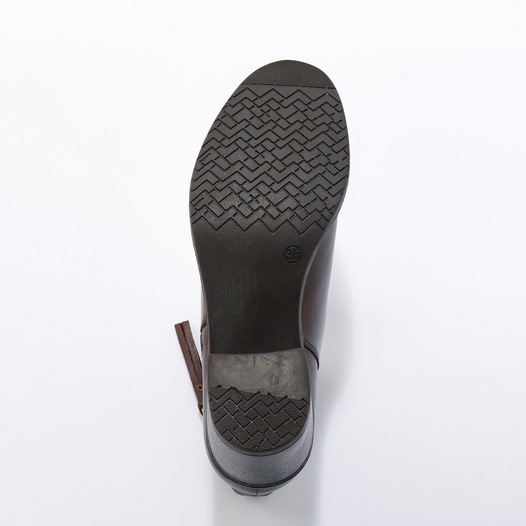 Boots zippées à talons, cuir