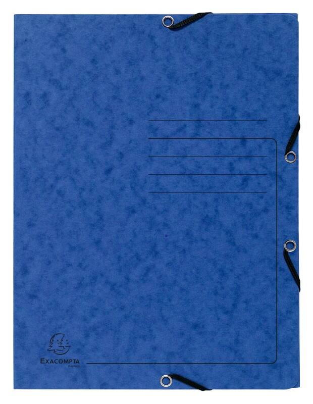 Exacompta Dreiflügelmappe 55402E Blau Pressspankarton meliert 25 Stück