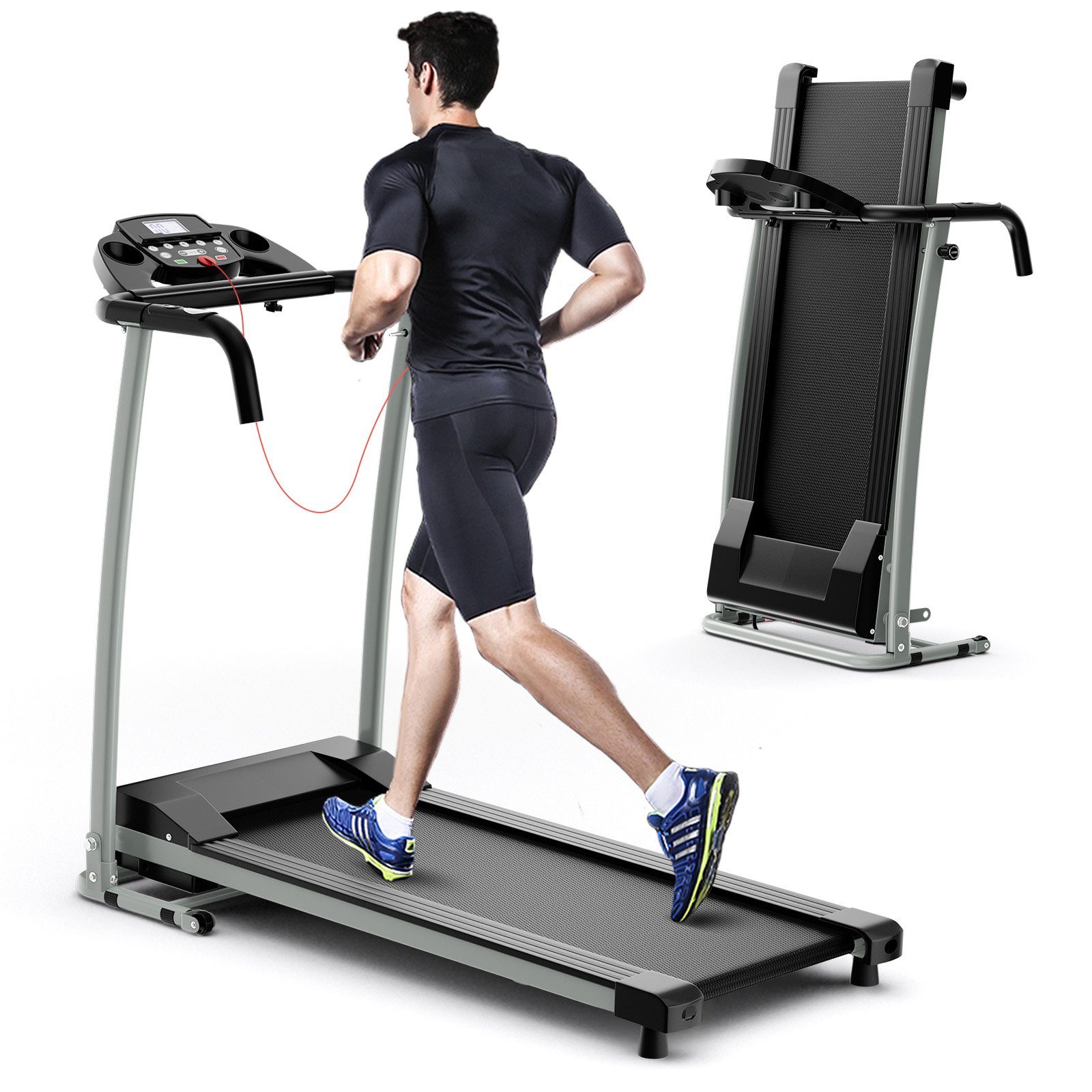 COSTWAY Laufband, klappbar zu Hause, 12km/h