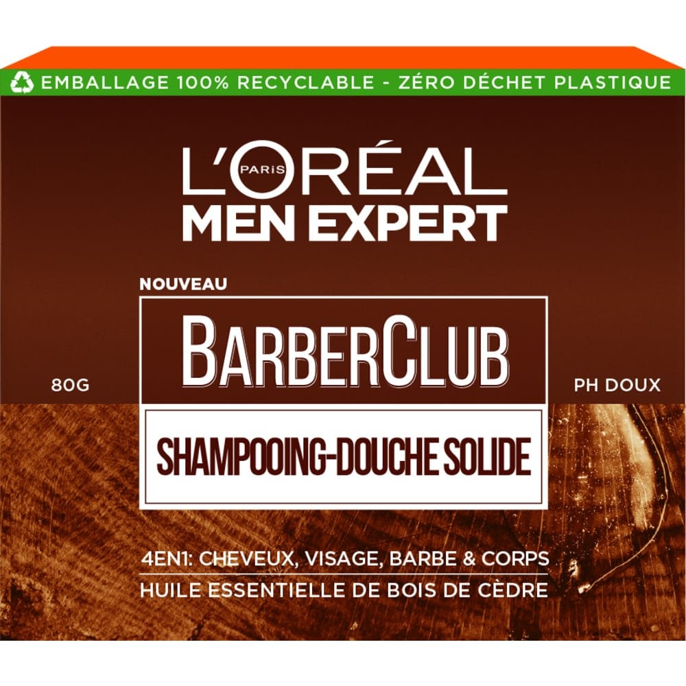 L'Oréal Paris Men Expert Barber Club Shampoing-douche solide 4en1 Homme