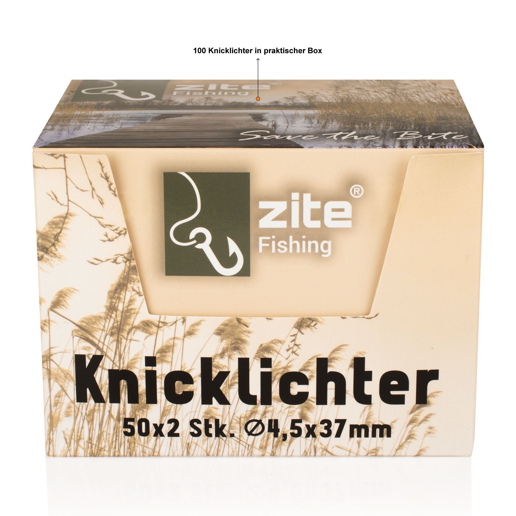 Zite Montagezubehör Knicklichter Set für Nachtangeln, 100 Stück, 4,5x37mm