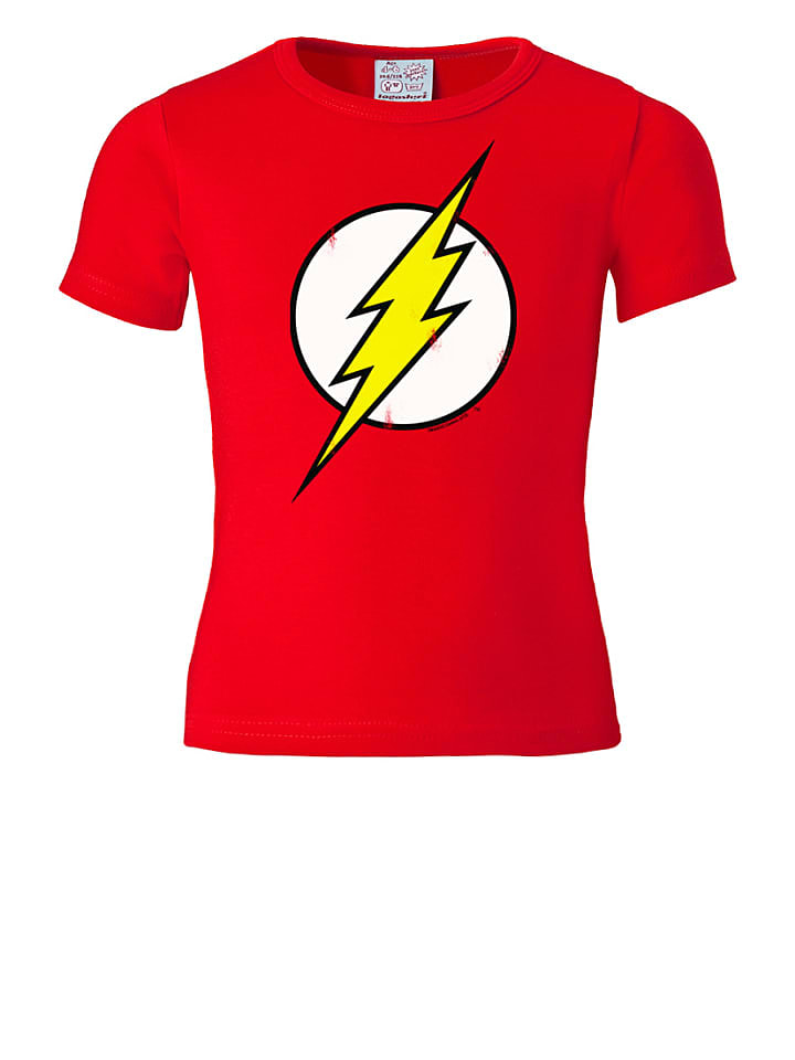 Logoshirt T-Shirt DC - Flash Logo in rot günstig kaufen 146/152
