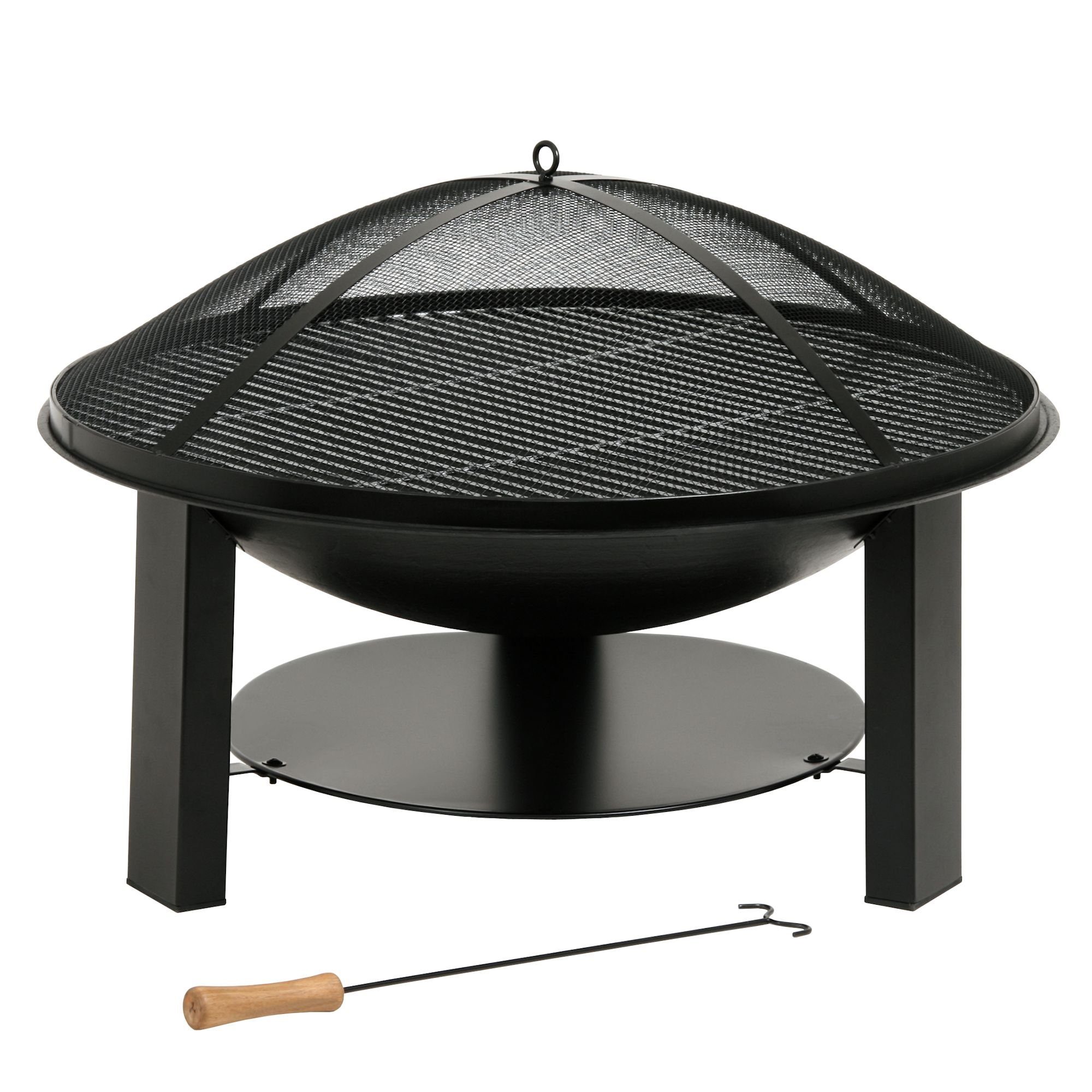 BBQ-Toro Feuerschale Gusseisen Feuerschale, Ø 75 cm, Feuerstelle mit Funkenschutz
