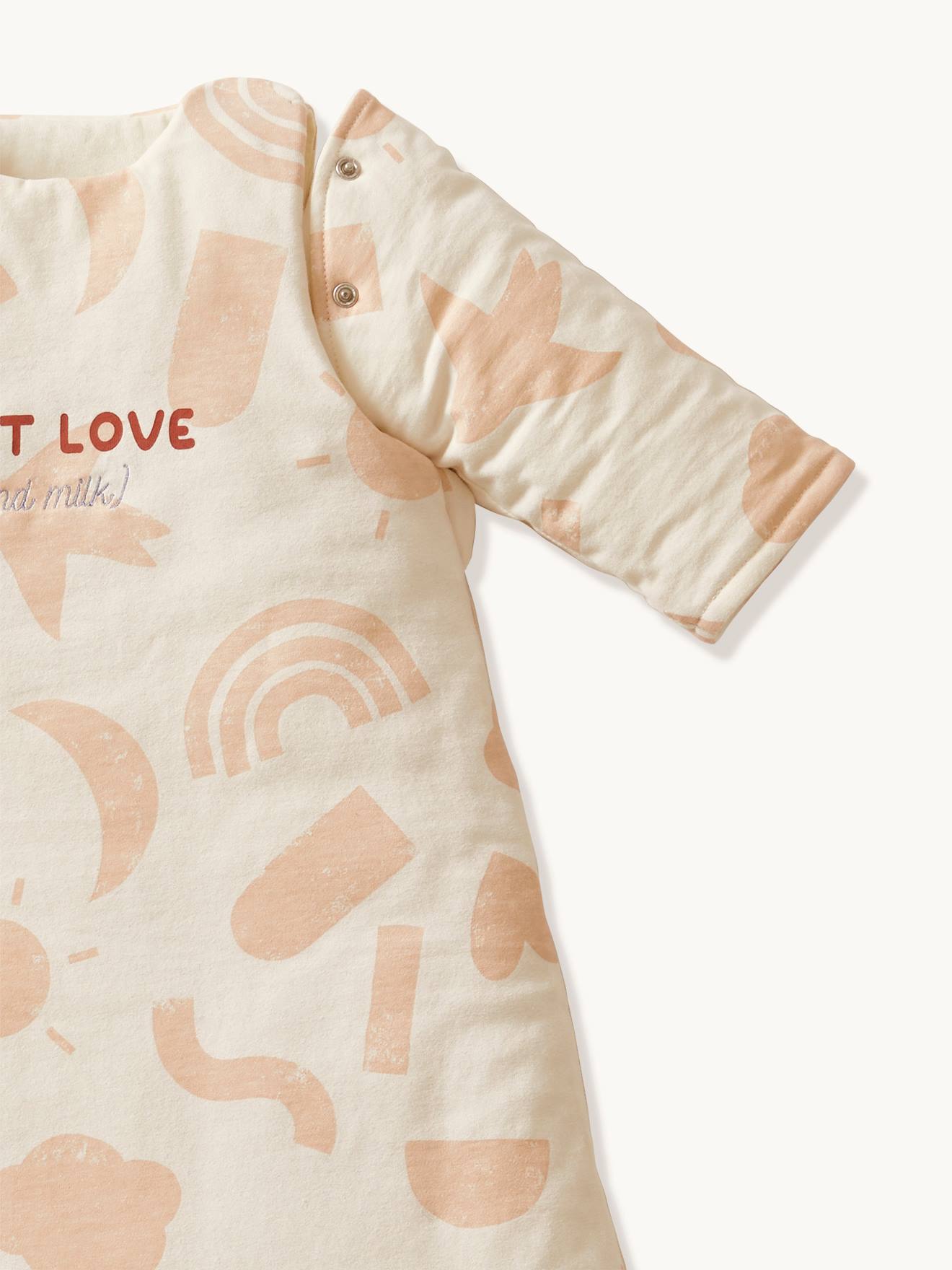 Gigoteuse manches amovibles en coton bio* HAPPY SKY beige imprimé