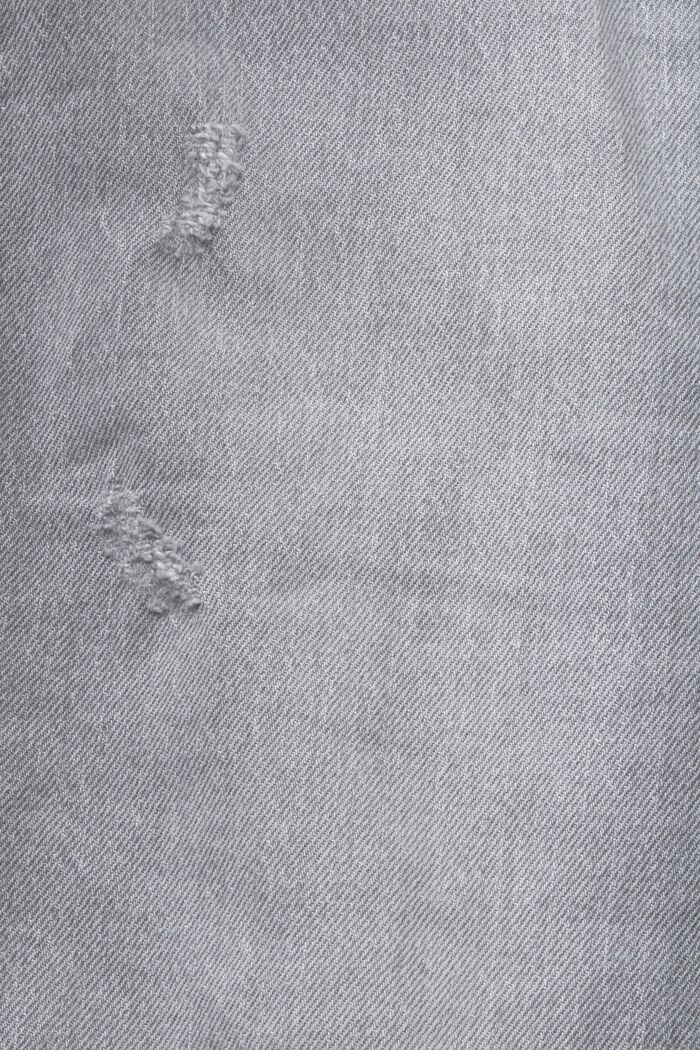Jeans mit hohem Bund und offenem Saum