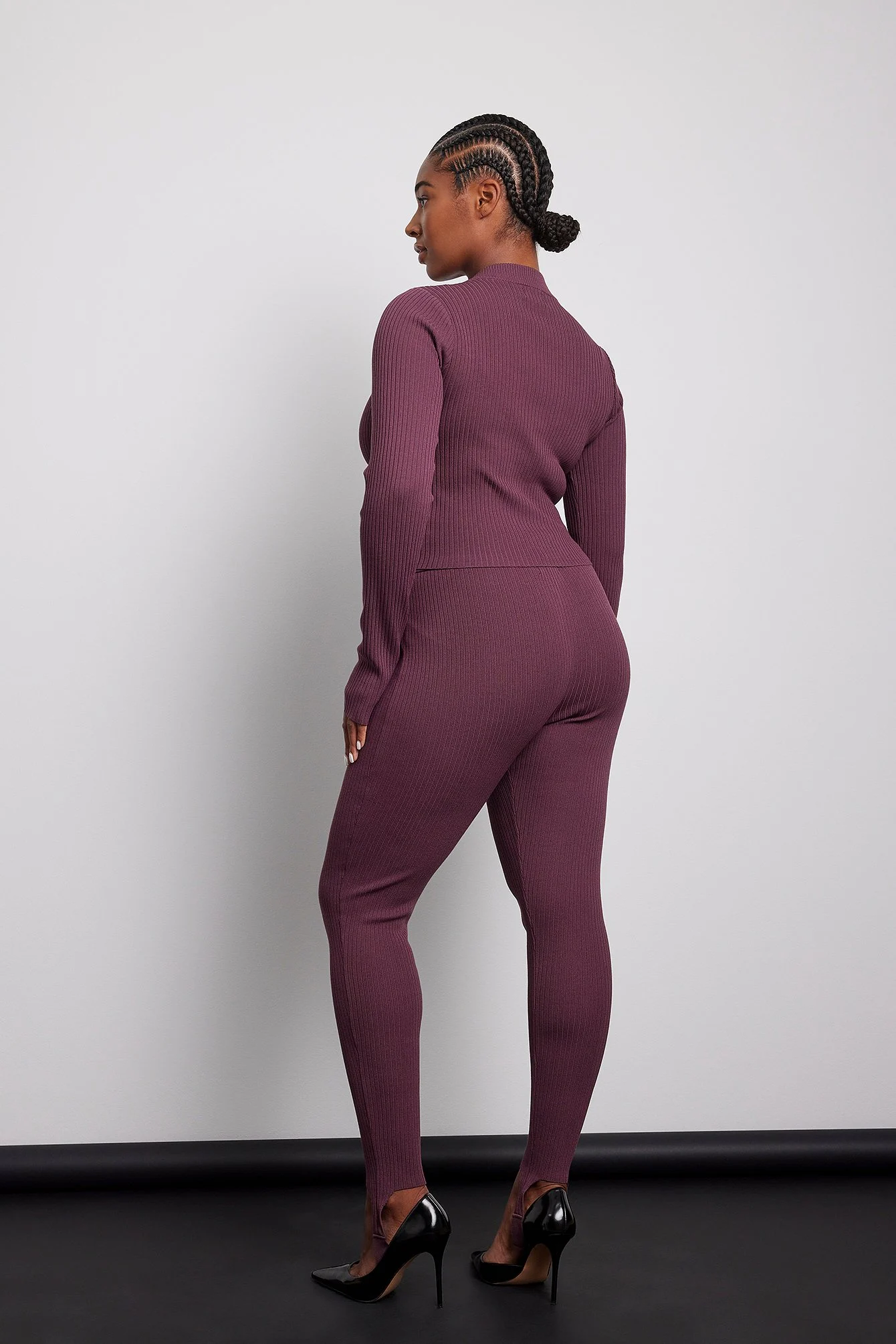 Gestrickte Rippenleggings