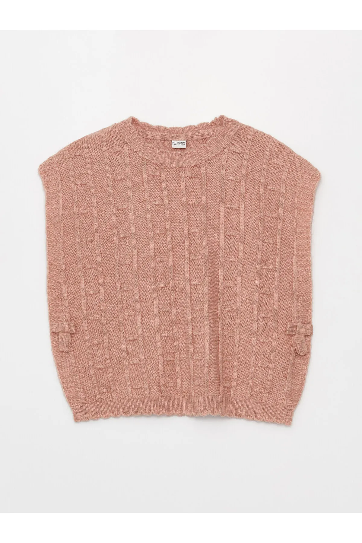 LC Waikiki  Selbstgemusterter Strickpullover für Mädchen mit Rundhalsausschnitt