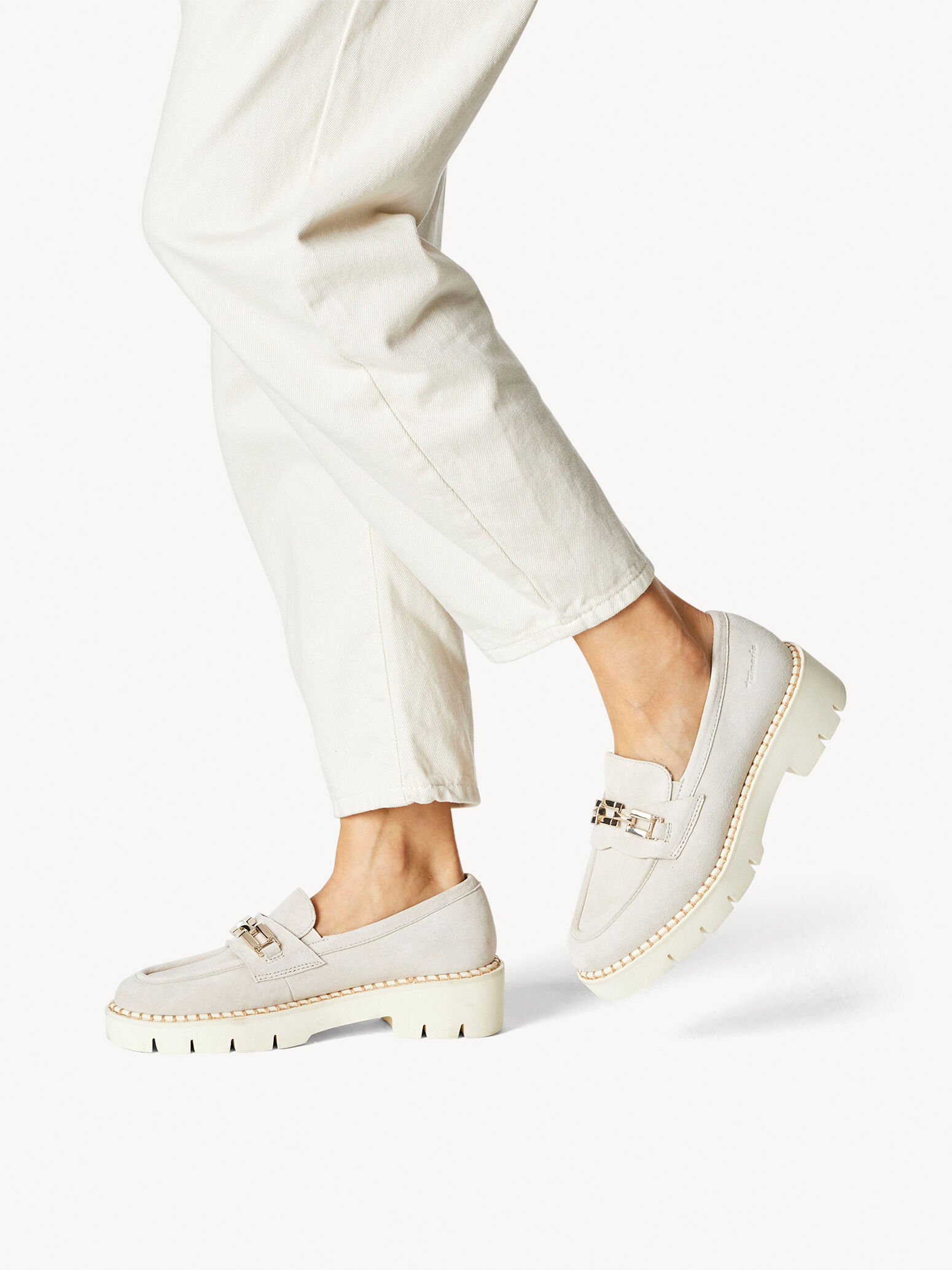 Slipper en cuir - beige