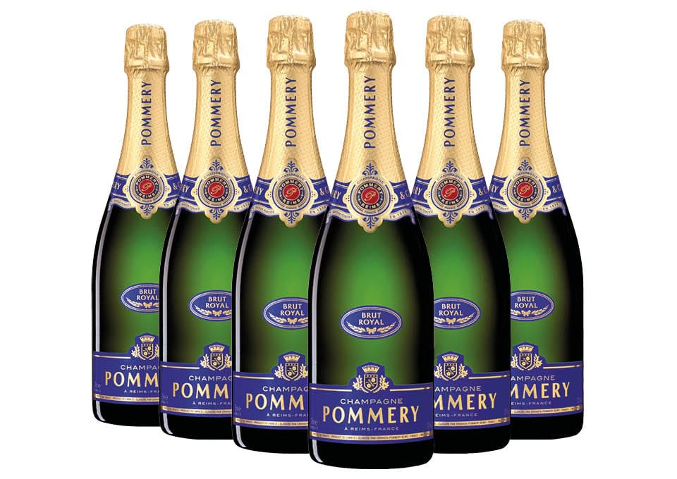 Champagne Brut AOC Royal Pommery 6 bouteilles de 0,75 ℓ, En Étui
