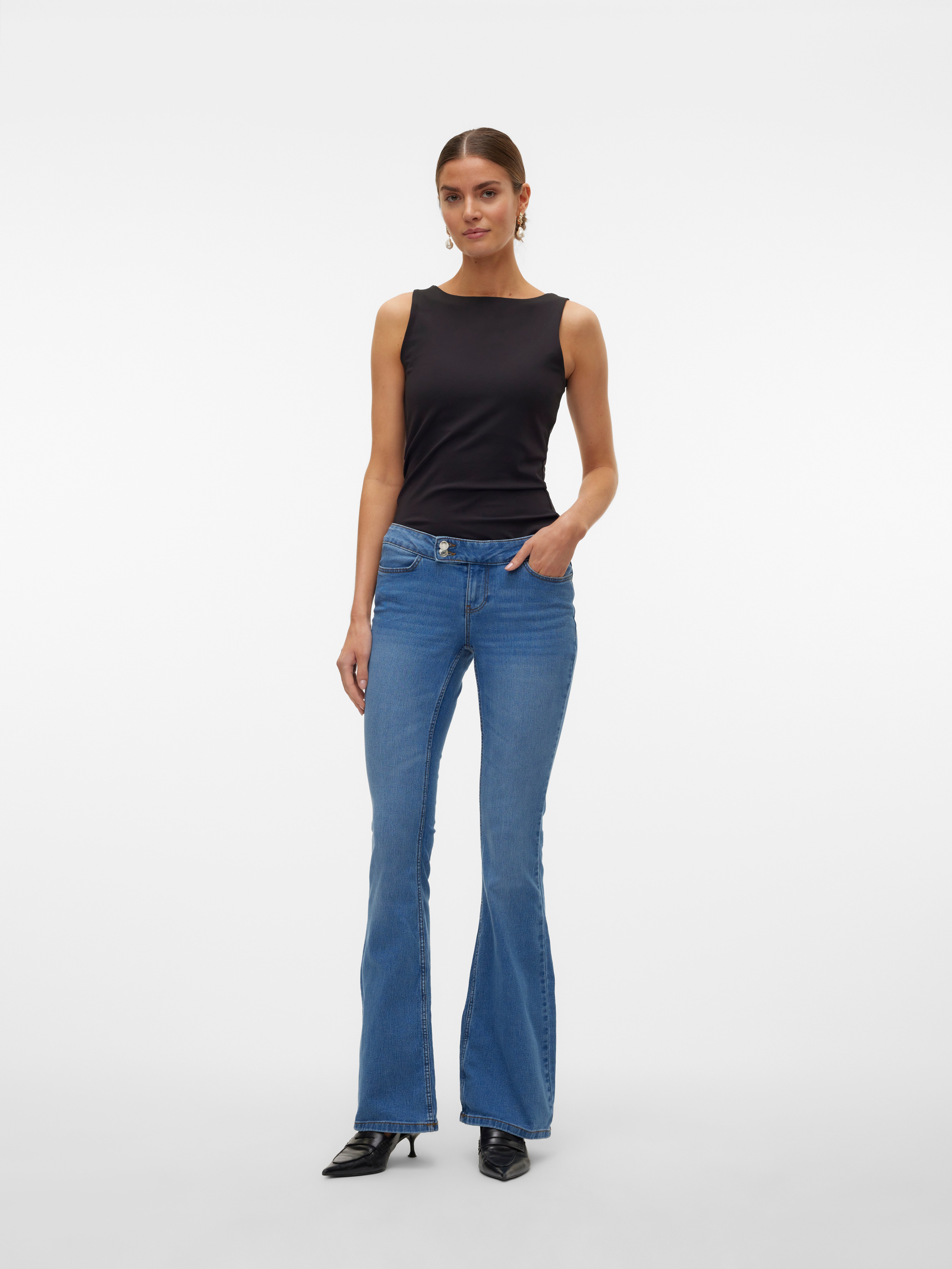 VMSIGI Niedrige Taille Ausgestellt Jeans