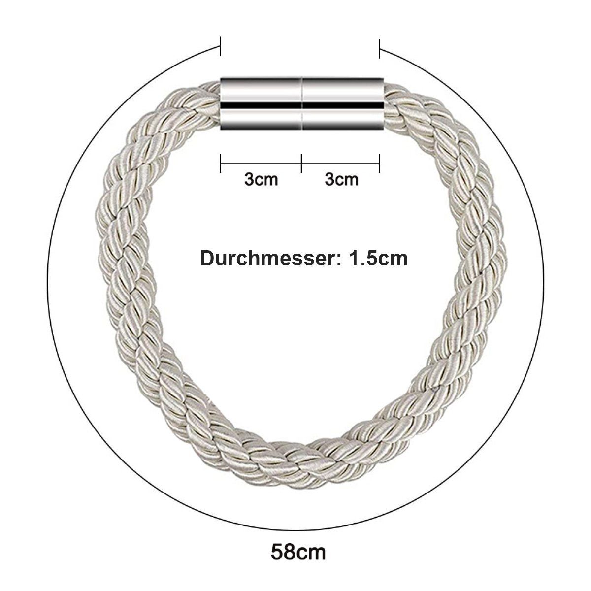 Raffhalter 2 Stück starke magnetische Vorhang-Raffhalter, praktisch, Vorhanghalte, Juoungle