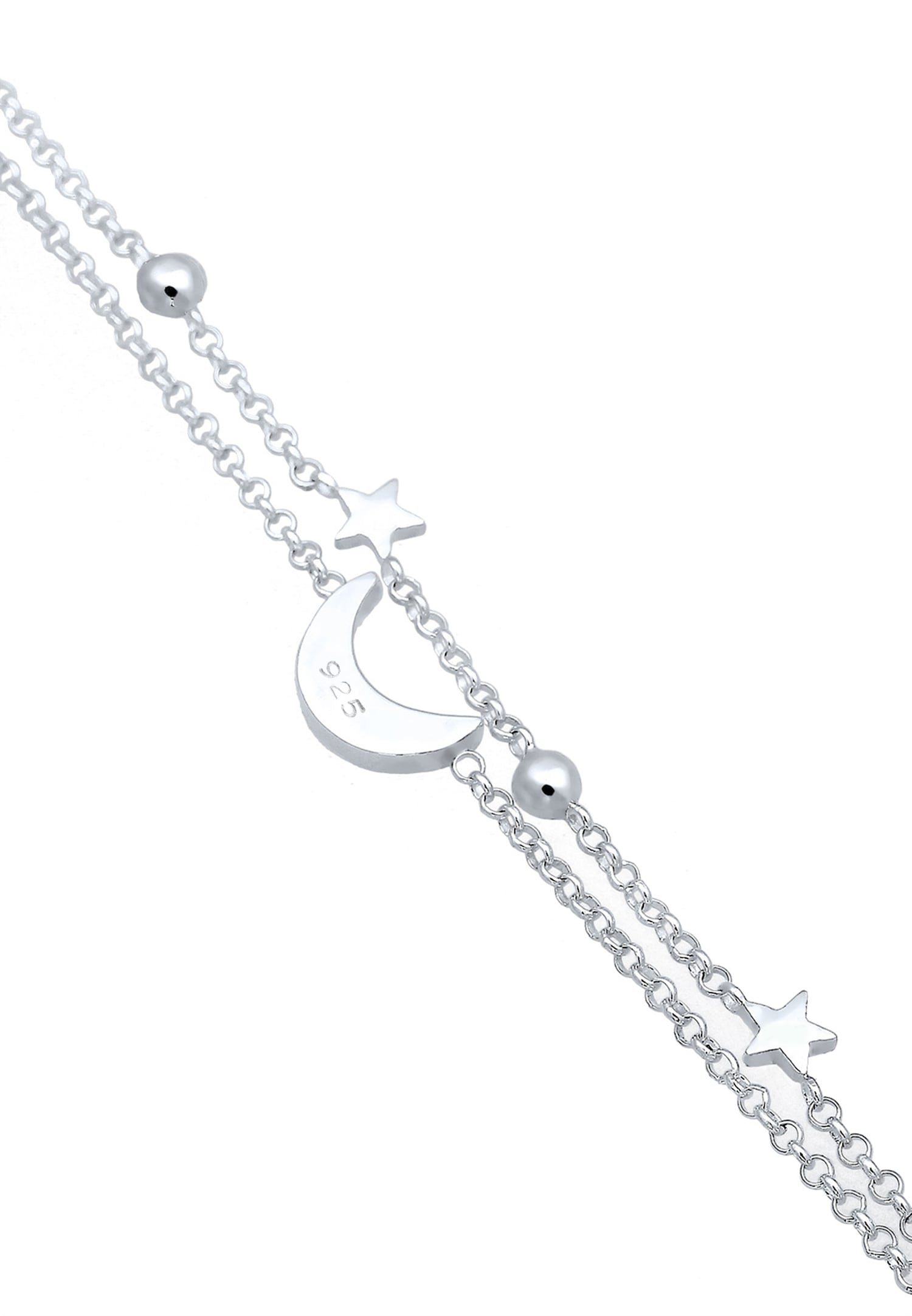 Elli Damen-Armbanduhr „Halbmond, Stern, Galaxie“ mit Kristallen aus 925er Sterlingsilber