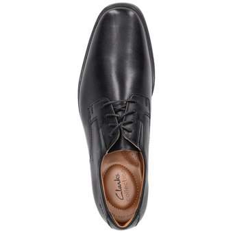 Clarks Tilden Plain Schnürer in schwarz