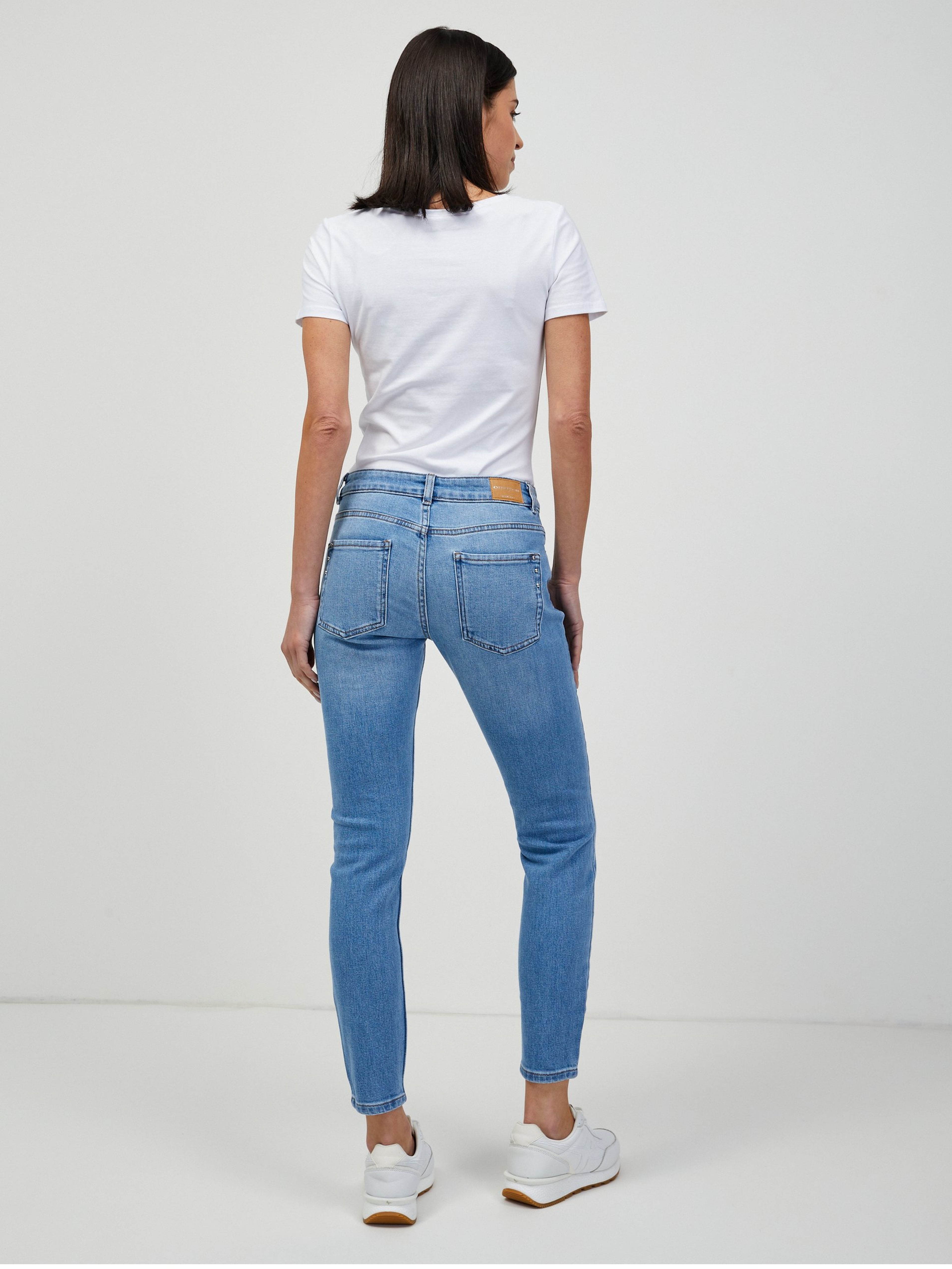 Hellblaue verkürzte Skinny Fit Jeans ORSAY
