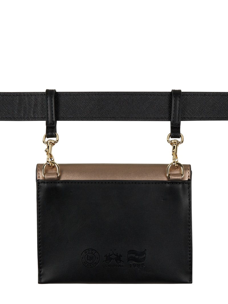 Gürteltasche in Leder-Optik in schwarz