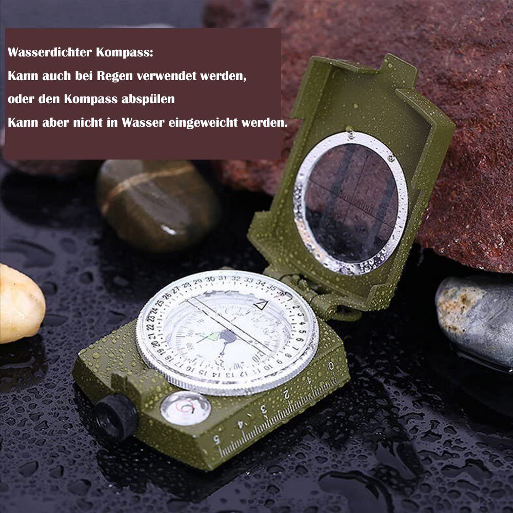 flowgoer Kartenkompass Hochpräziser militärischer Marschkompass