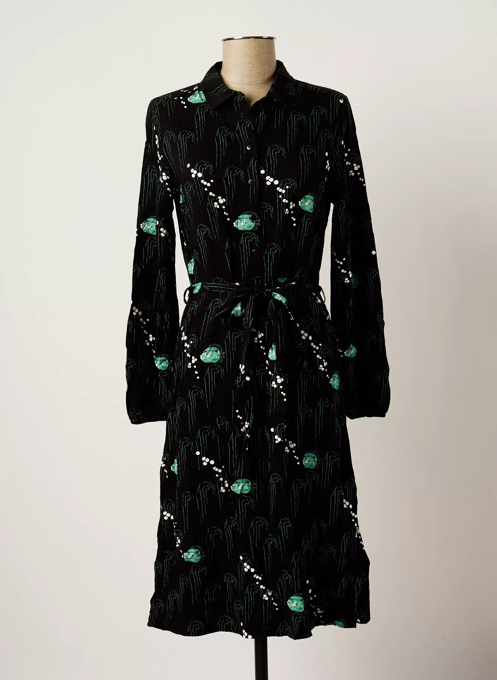 Mademoiselle Yeye Robes Mi Longues Femme couleur noir