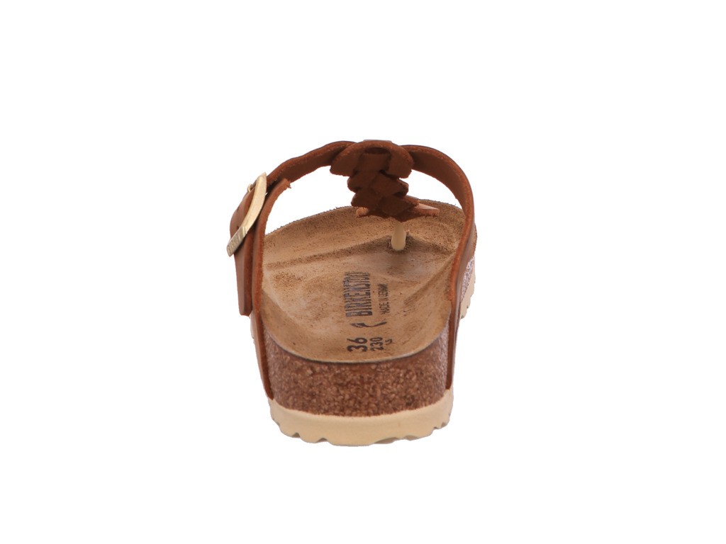 BIRKENSTOCK Klassische Sandalen braun Gizeh Braided FL Cognac
