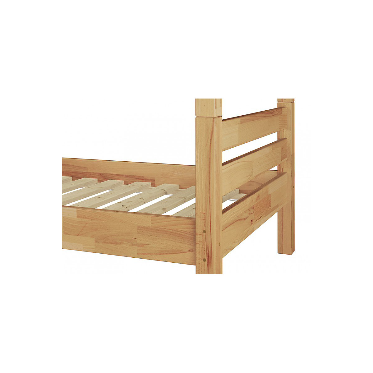 Etagenbett 90x200 Buche massiv mit Rollrosten