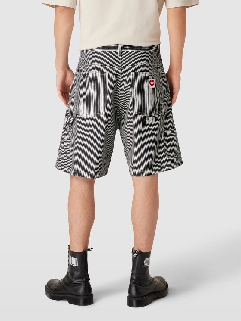 Bermudas mit Streifenmuster Modell 'TERRELL' in dunkelblau