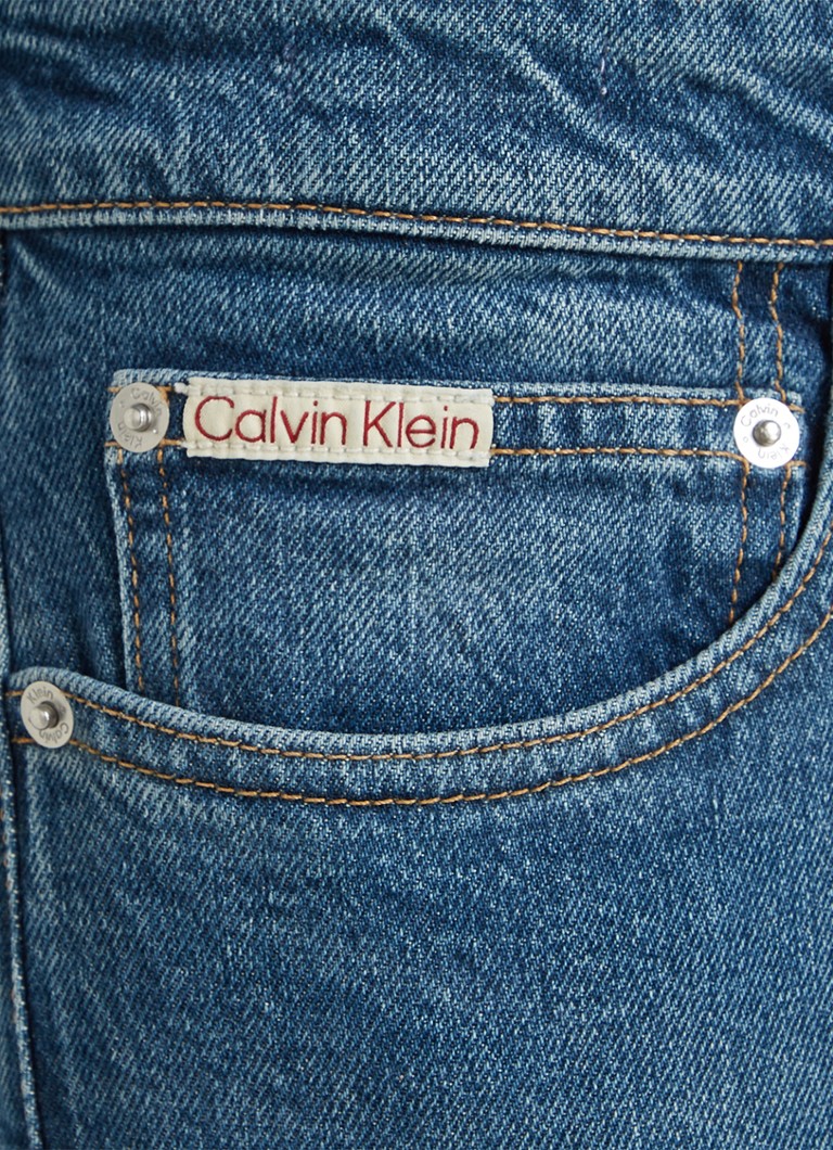 Jeansy Calvin Klein slim-fit, średnie pranie