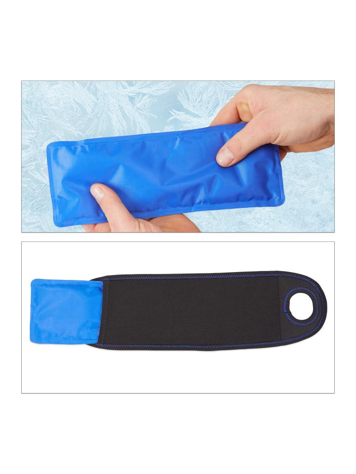 relaxdays Kühlpad Handgelenk in Schwarz günstig kaufen onesize