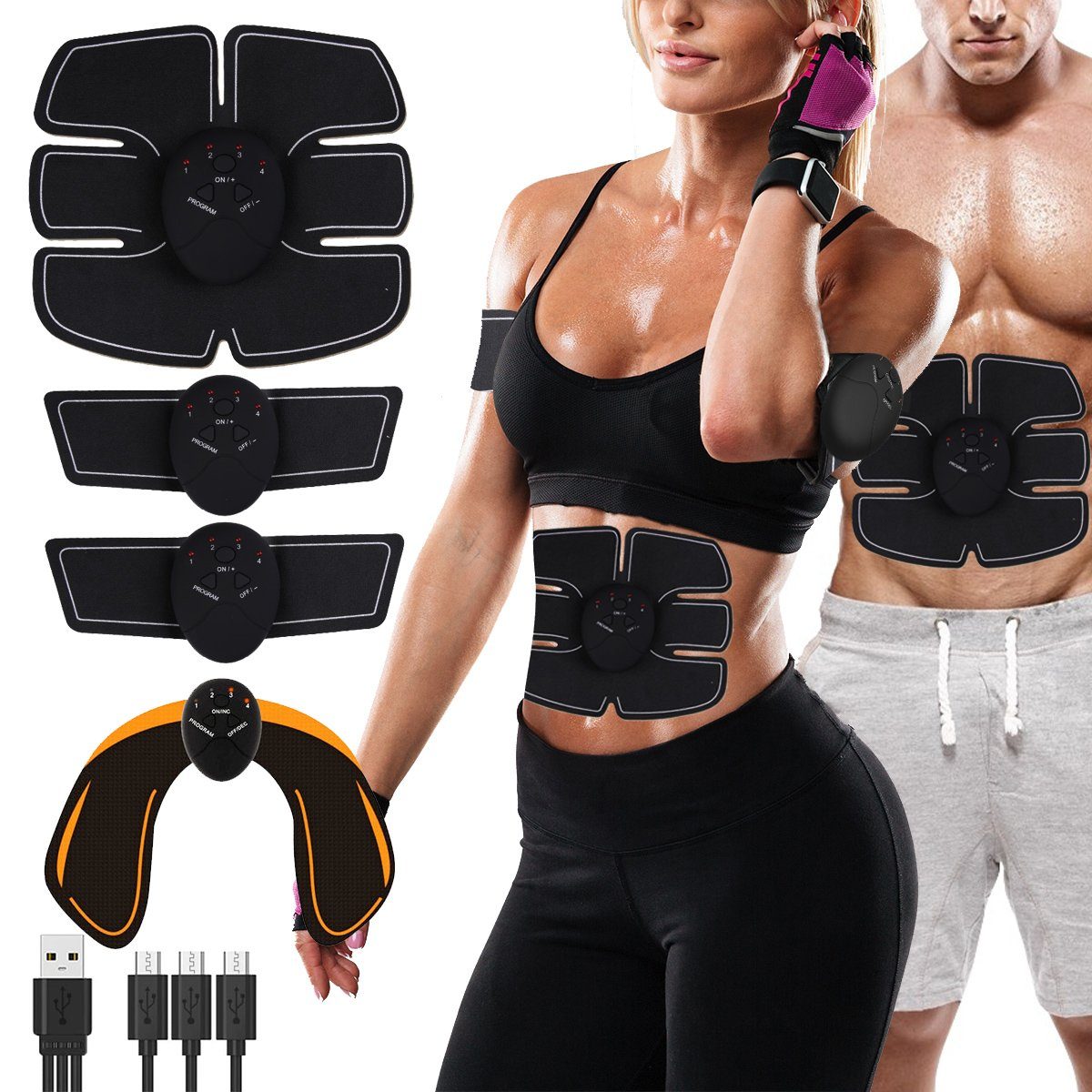 7Magic EMS-Arm-Trainer, Trainingsgerät USB-wiederaufladbar Muskelstimulator
