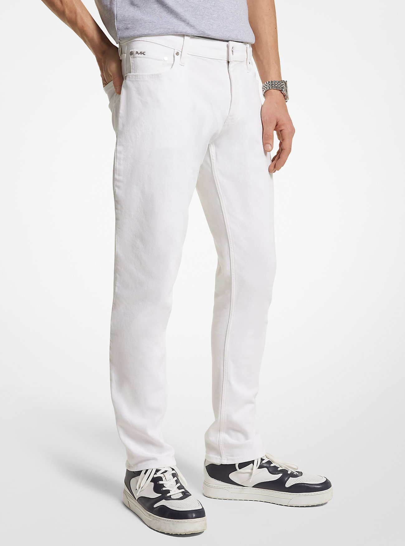 Slim-Fit Jeans - HVIT