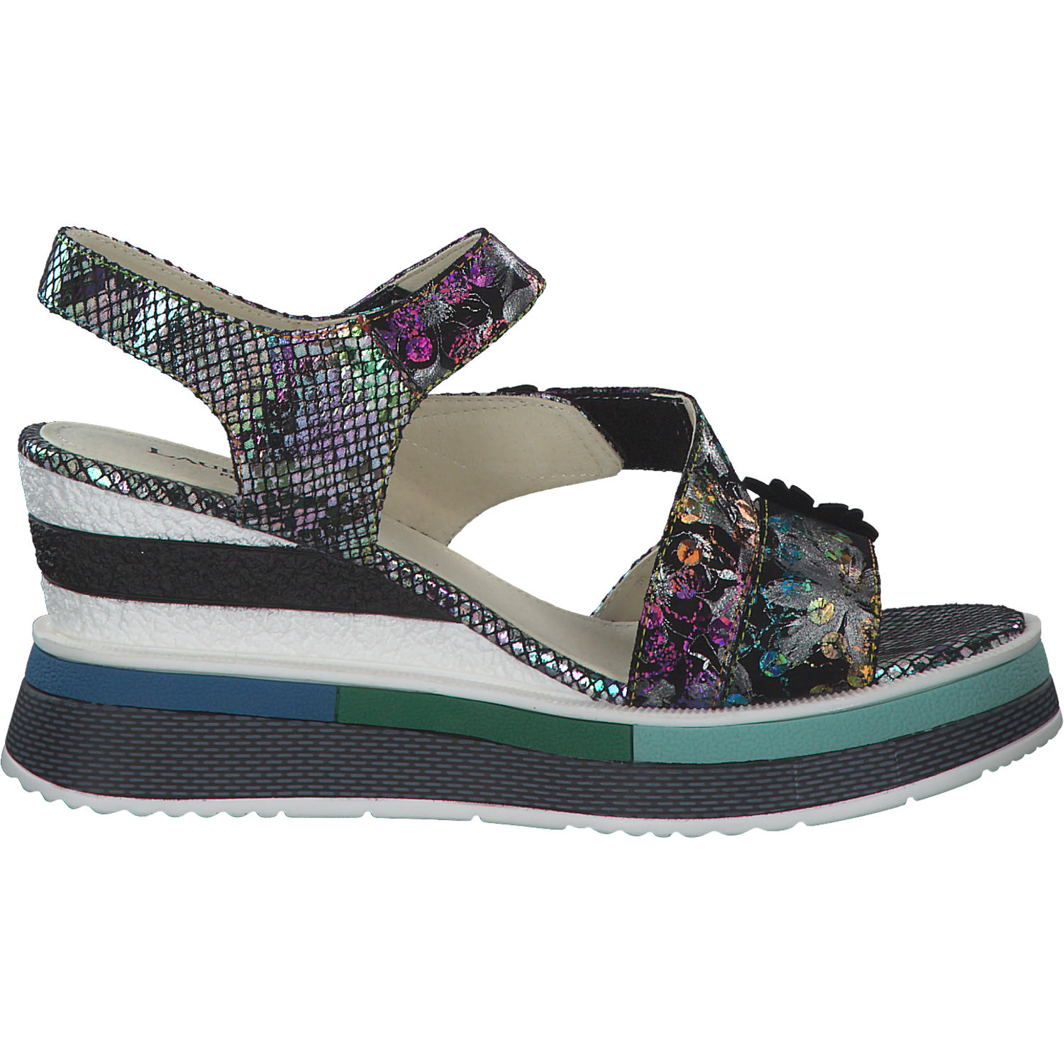 Laura Vita Dacddyo 07, Plateau-Sandaletten, Damen, noir multi