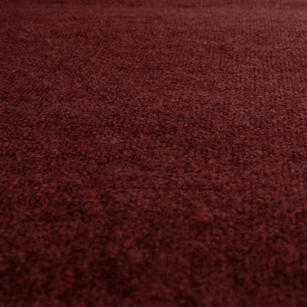 Nadelvliesteppich Rips MENORCA Meterware B1 zertifiziert- Rot - 1,00m x 1,00m, Primaflor-Ideen in Textil, rechteckig, Höhe: 2,5 mm