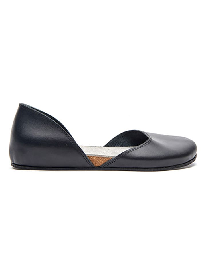 Comfortfusse Leder-Ballerinas in Schwarz günstig kaufen