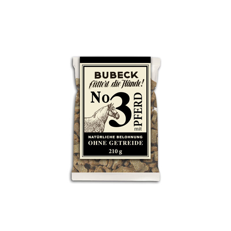 BUBECK Snacks BUBECK Gebackene Hundekuchen Ohne Getreide 210g Nr. 3, Pferd