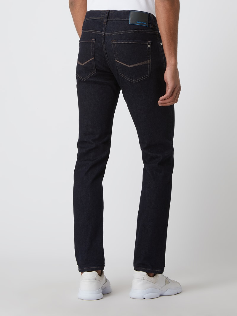 Tapered Fit Jeans mit Bio-Baumwolle Modell 'Lyon' in jeans