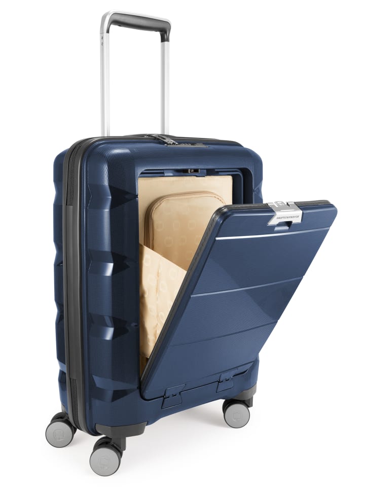 Hauptstadtkoffer Britz - Handgepäck mit Laptopfach, TSA, 4 Rollen in Dunkelblau günstig kaufen S