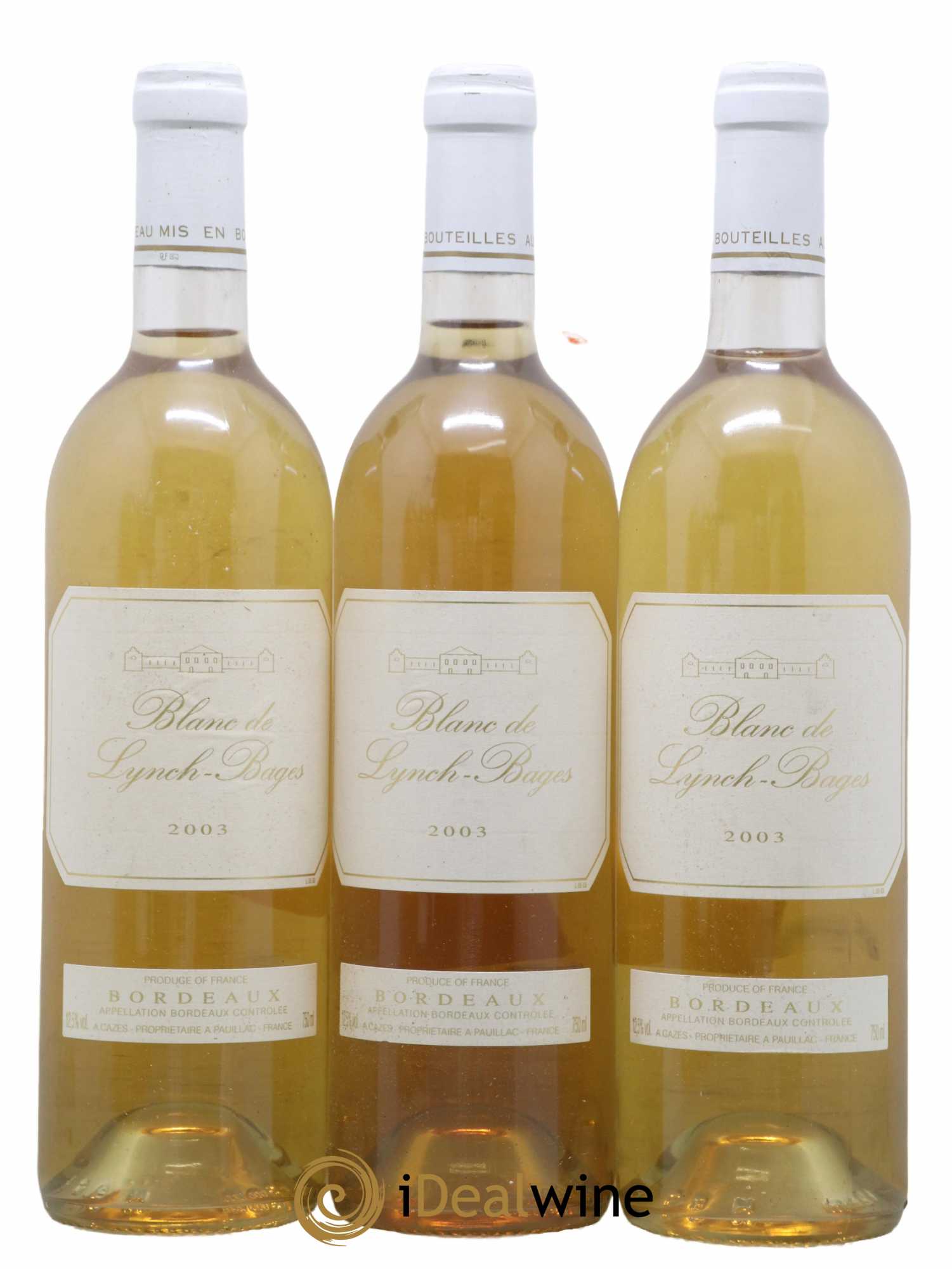Blanc de Lynch Bages  2003 - Lot de 12 Bouteilles