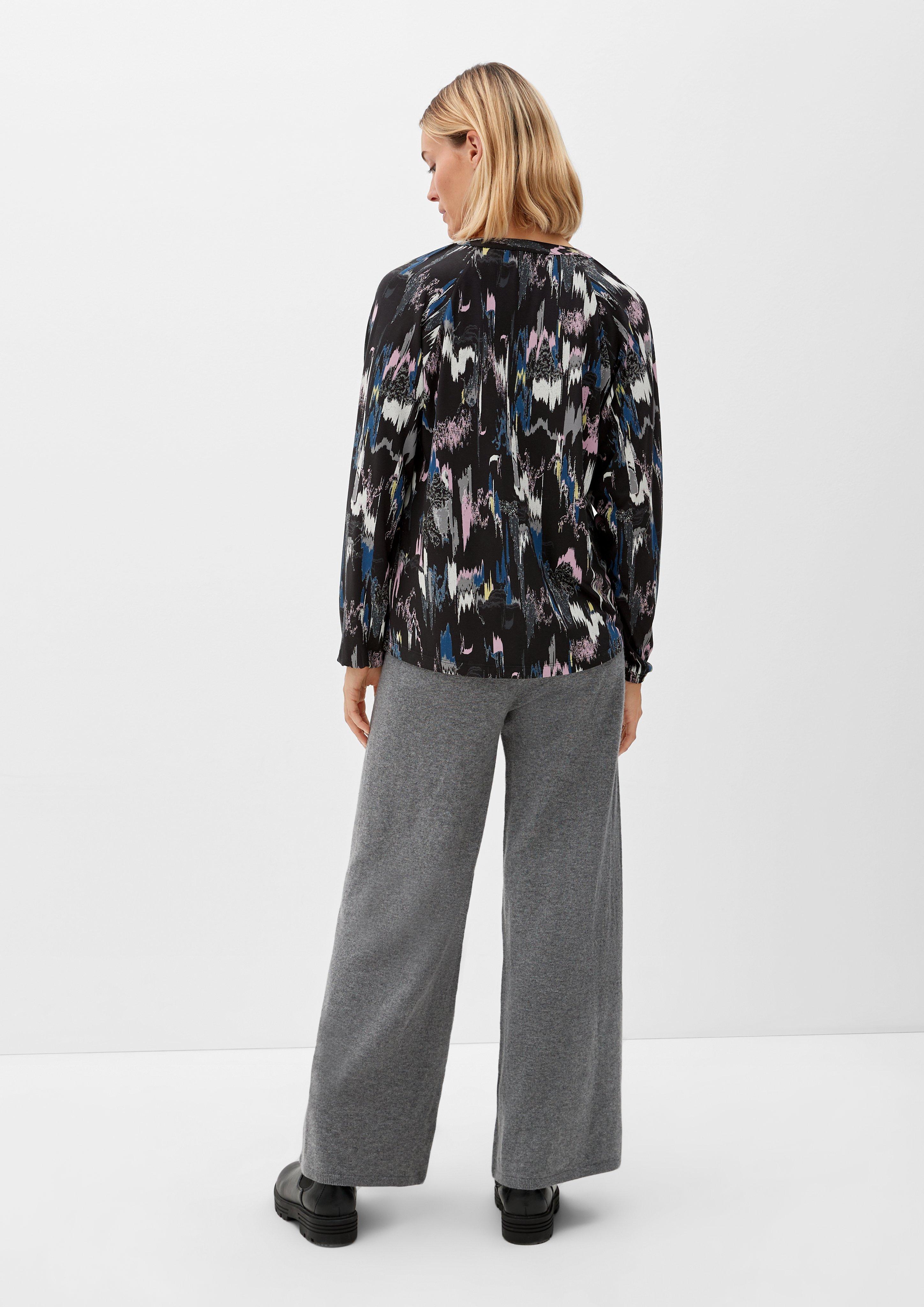 Jerseybluse mit Allover-Muster  2125376-99A1