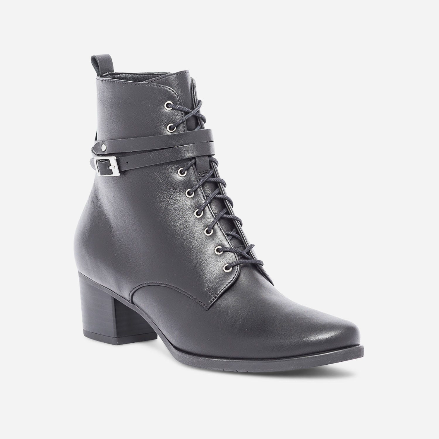 Bottine ERAM FLEX noire en cuir