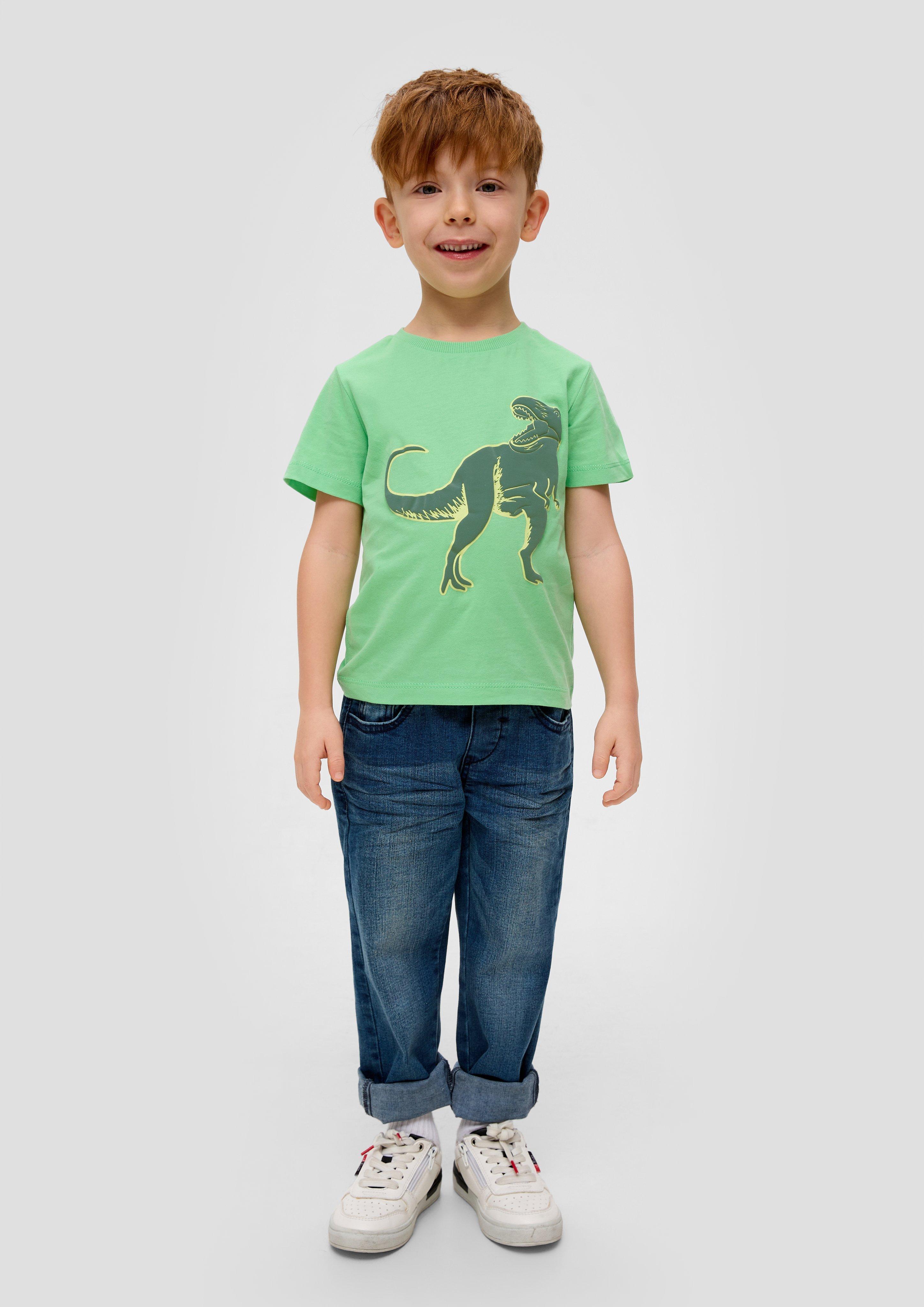 T-Shirt mit gummiertem Print  2143104-7303