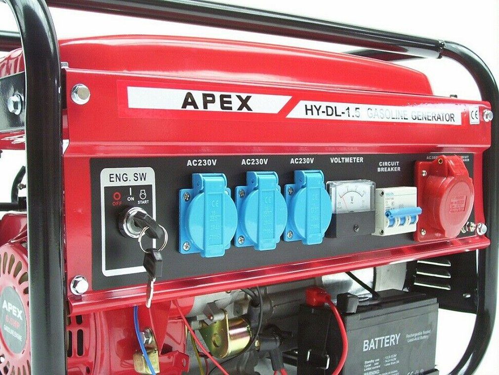 Apex Stromerzeuger Elektro-Start Benzin Stromerzeuger 9500E Generator 230V 400V 66265, (1-tlg)
