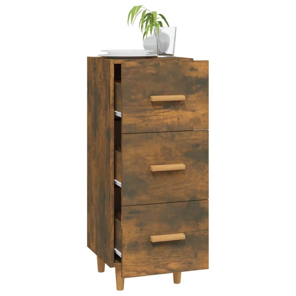 vidaXL Sideboard Sideboard Räuchereiche 34,5x34x90 cm Holzwerkstoff (1 St)