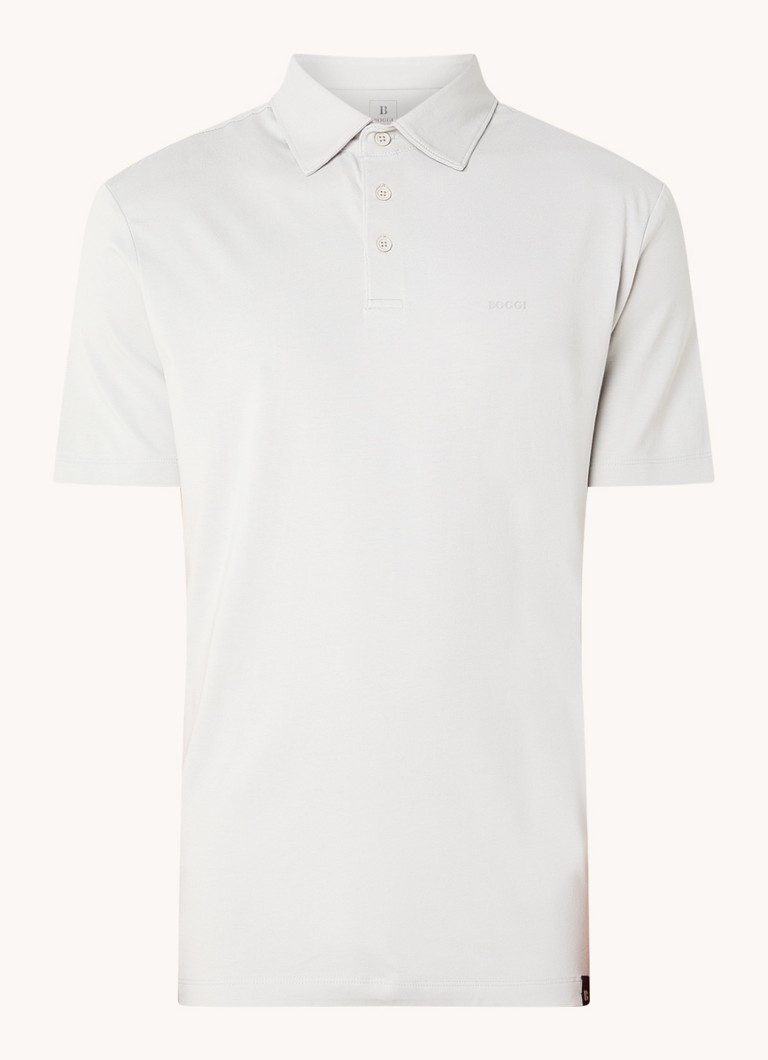 Polo Boggi Milano de corte regular com logotipo.