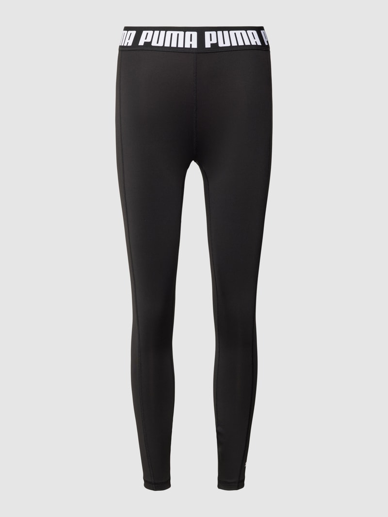 Leggings mit elastischem Logo-Bund Modell 'Train' in schwarz