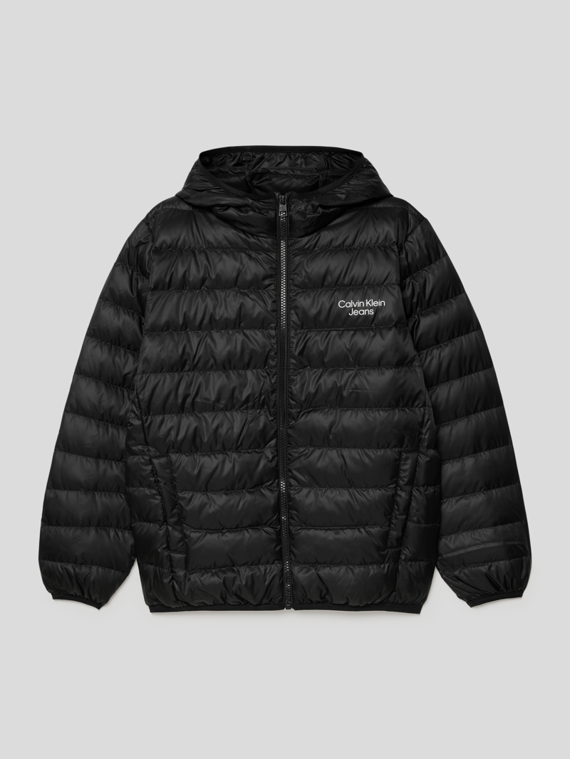 Daunenjacke mit Kapuze in black