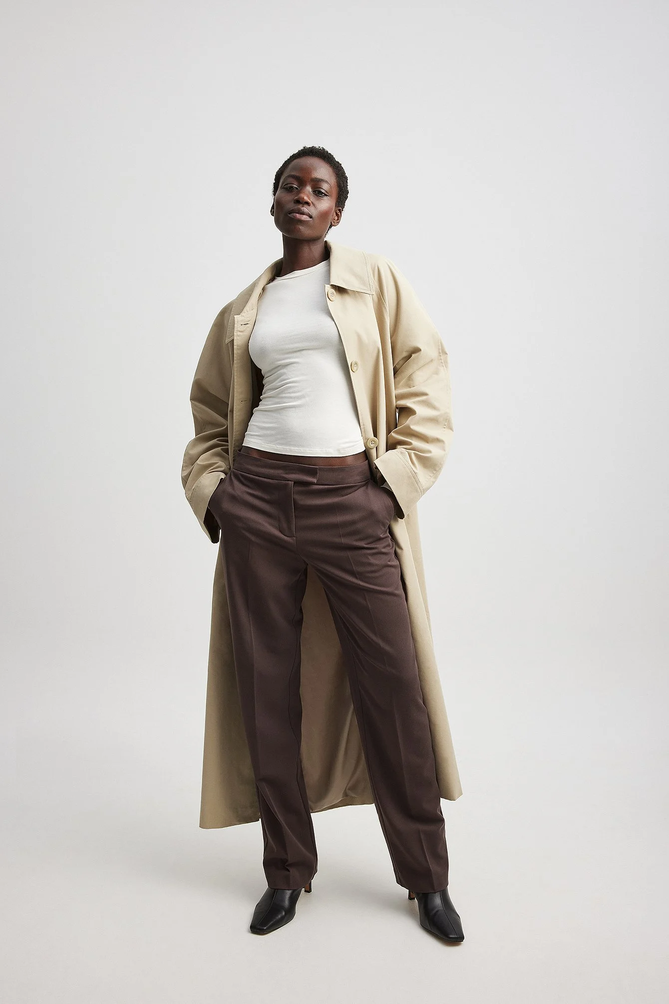 Anzughose mit niedriger Taille