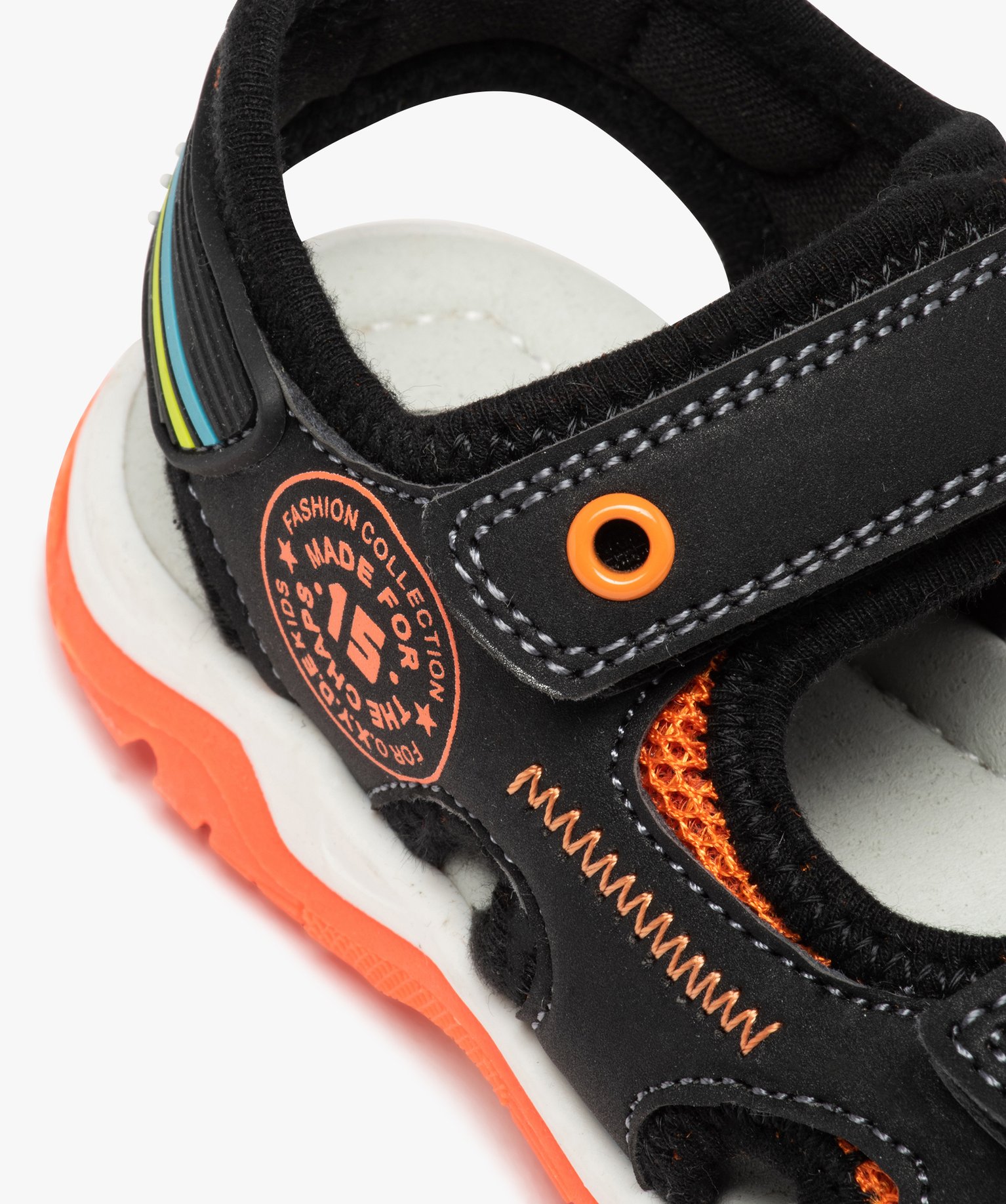 Sandales sport Garçon à fermeture scratch noir | GEMO